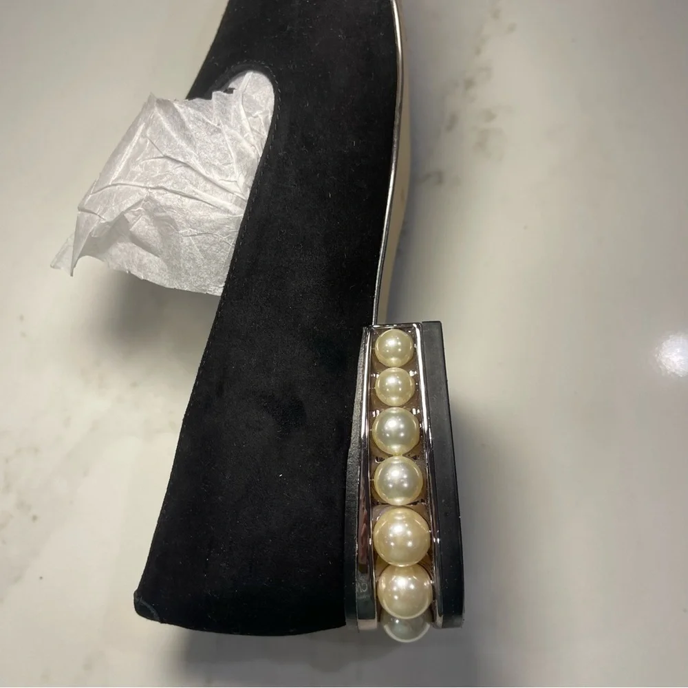Nine West Black Loafers with Pearl Accent - Picture 13 of 15